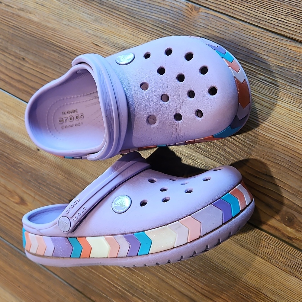 Crocs purple shoes